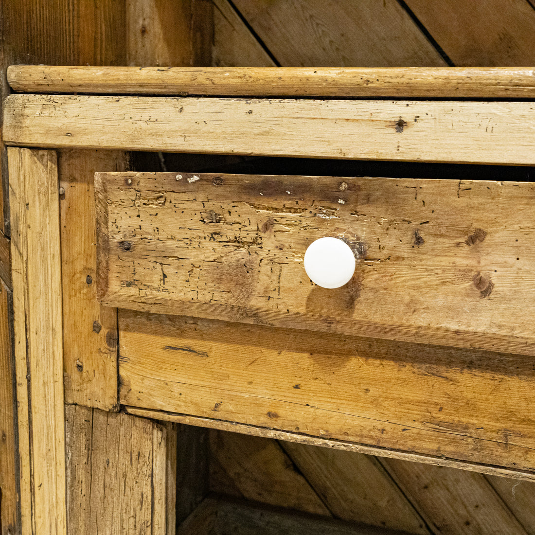 Antique Primitive Pine Welsh Dresser