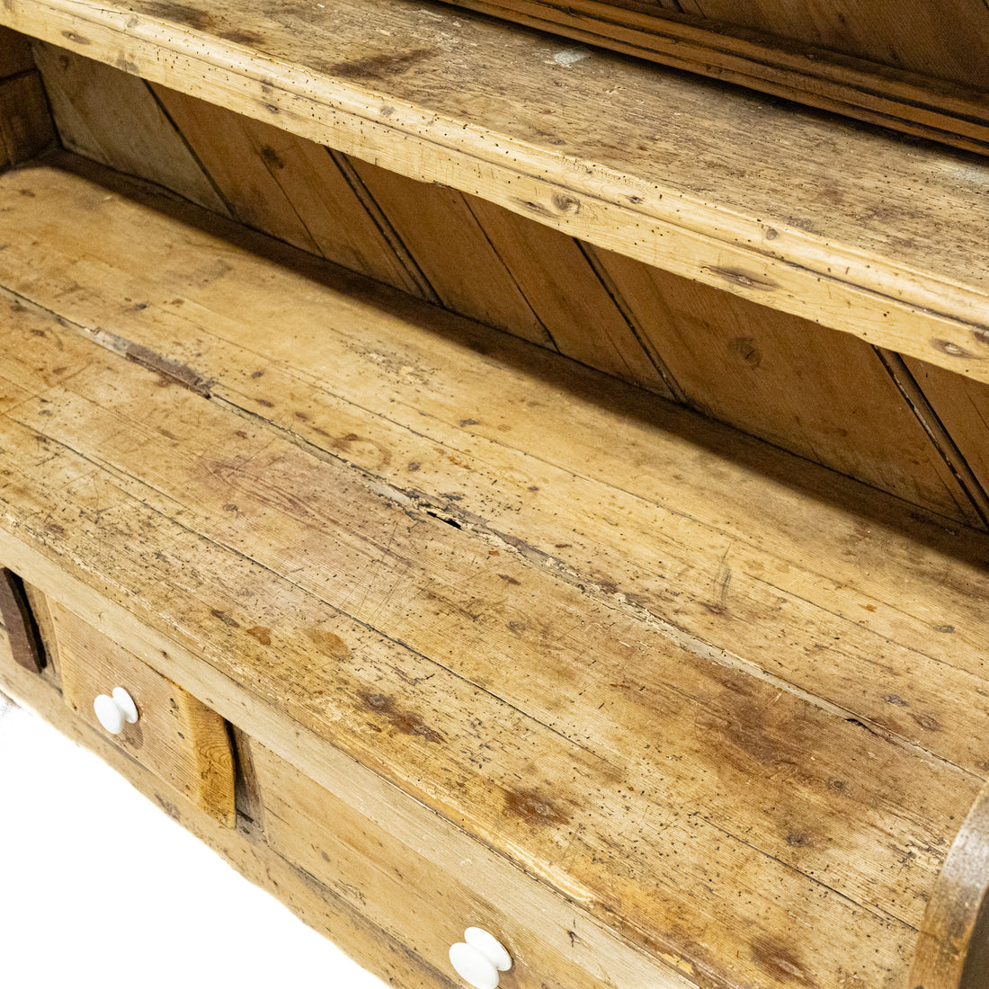 Antique Primitive Pine Welsh Dresser