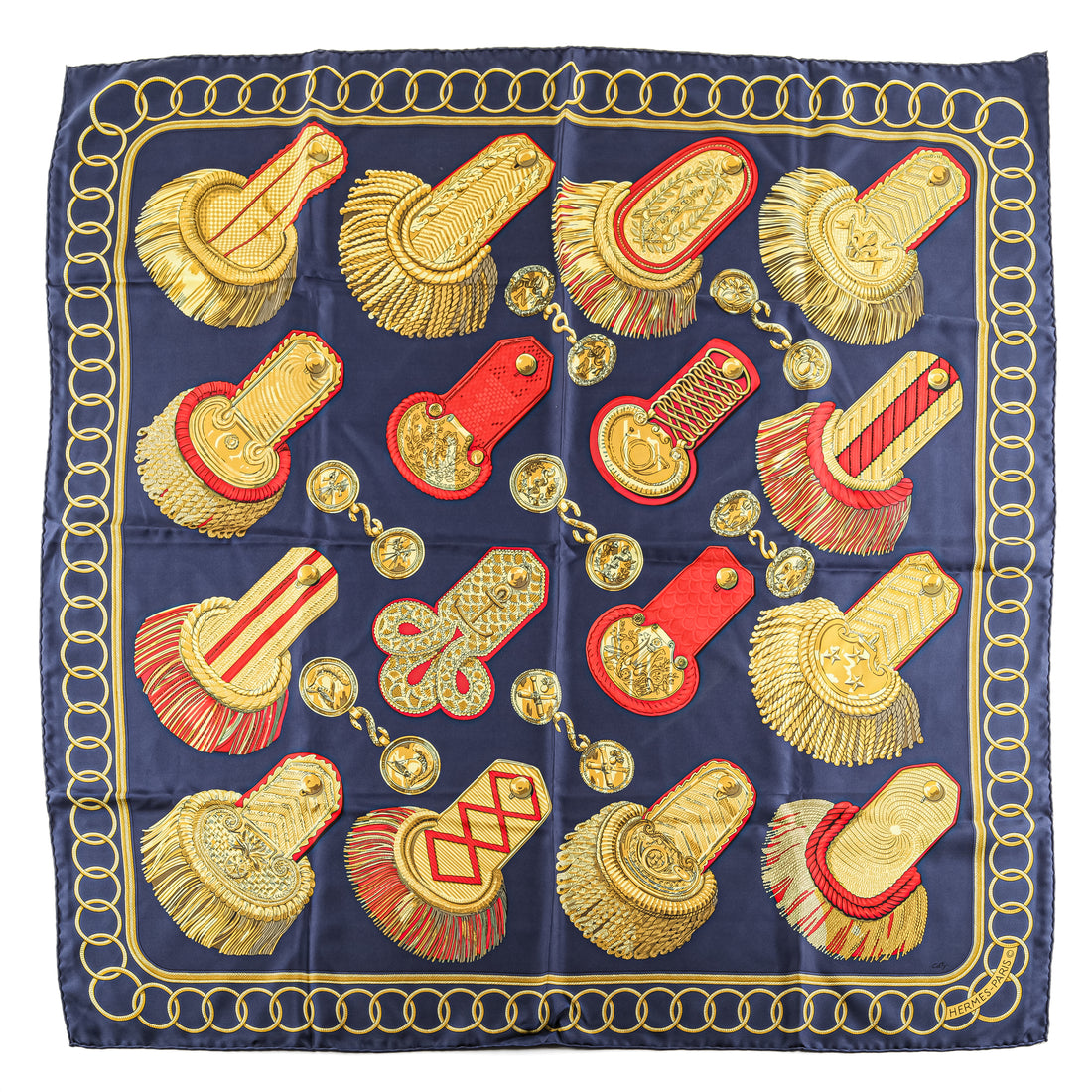 HERMES Silk Scarf 90 - Epaulettes