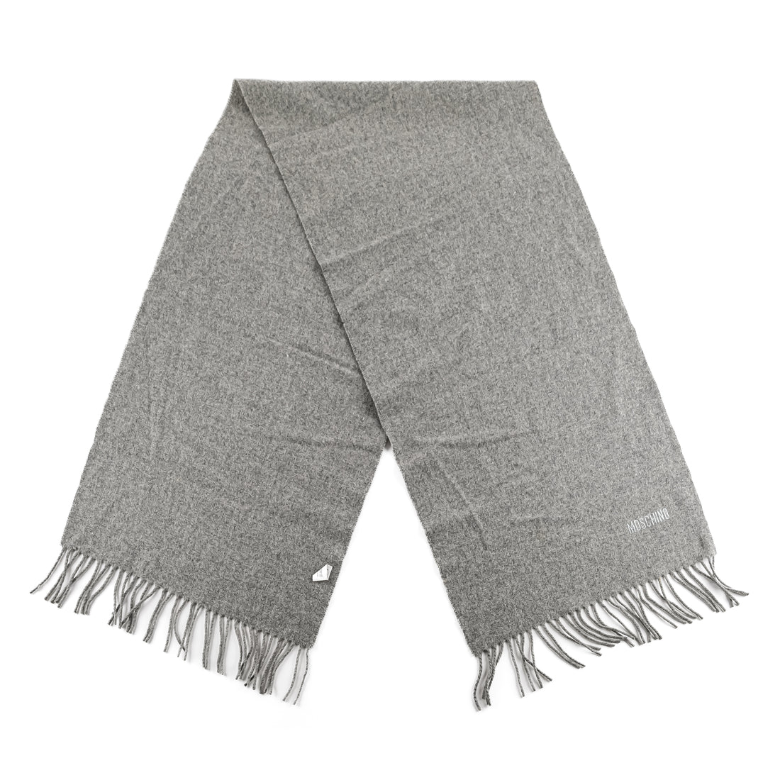 MOSCHINO Merino Wool Scarf - Grey