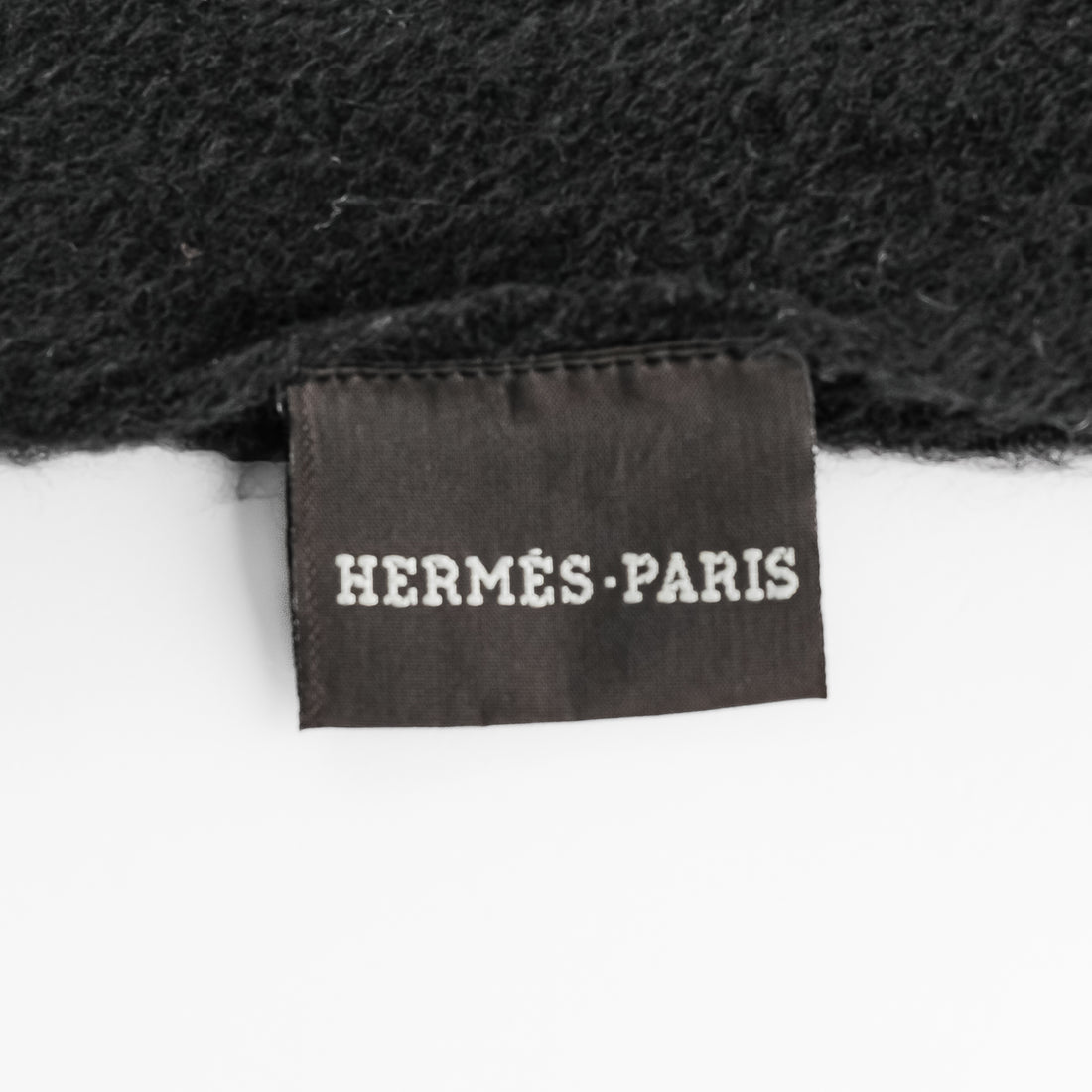 HERMES Black Cashmere Scarf