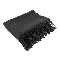 HERMES Black Cashmere Scarf