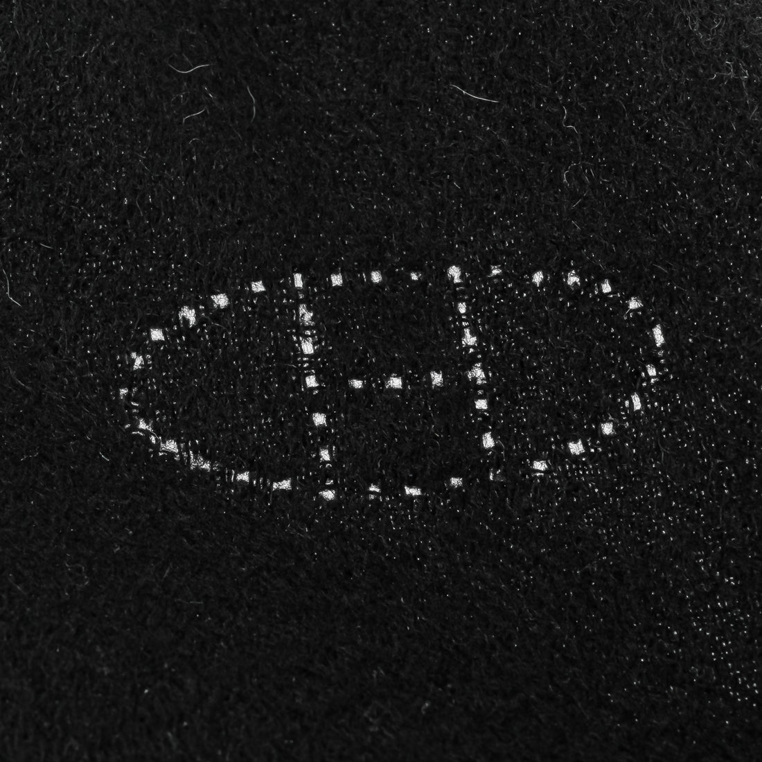 HERMES Black Cashmere Scarf