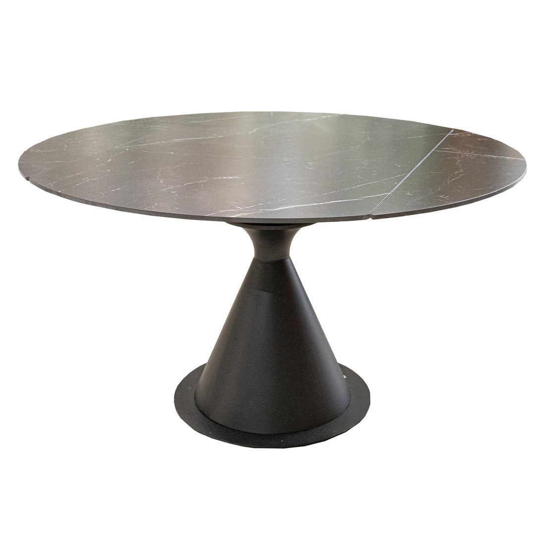 Retractable Leaf Ceramic Top Pedestal Table