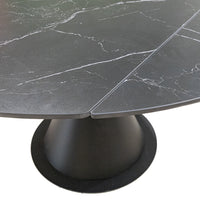 Retractable Leaf Ceramic Top Pedestal Table