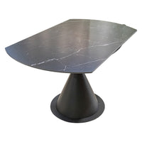 Retractable Leaf Ceramic Top Pedestal Table