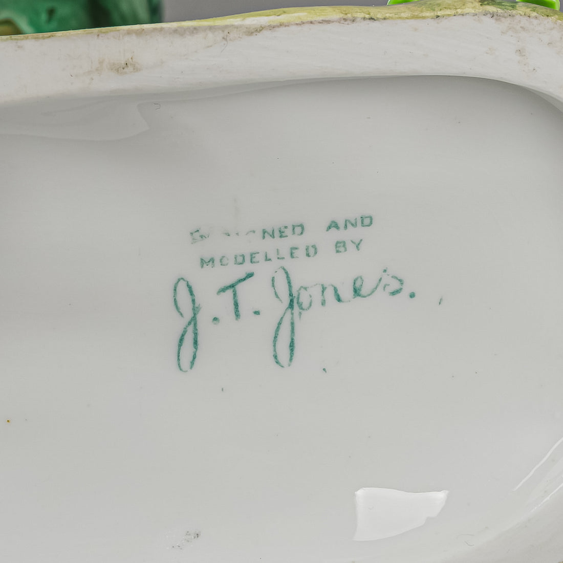 CROWN STAFFORDSHIRE J.T. Jones Figurine Parakeets On Branch