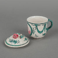 Antique Sceaux France Faience Cocoa Set 14 Pieces