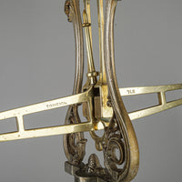 BERRY & WARMINGTON Antique Brass Balance Scale w/Ceramic Tray