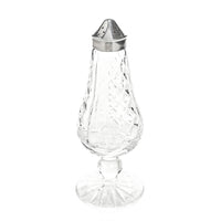 WATERFORD Cut Crystal Silverplate Top Footed Salt And Pepper Shaker Set - 2 Pieces
