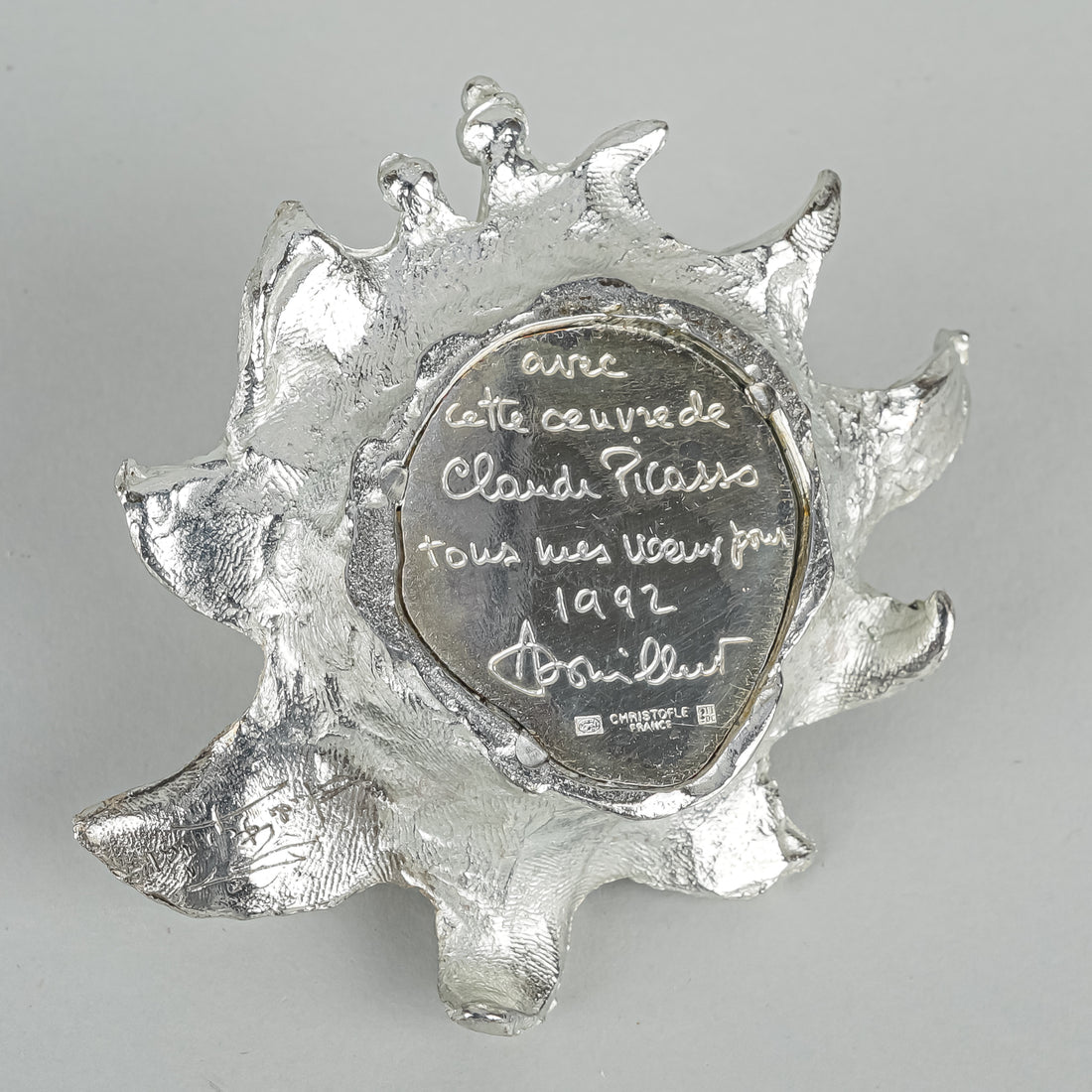 CHRISTOFLE Claude Picasso SOLIEL Silverplate Paperweight