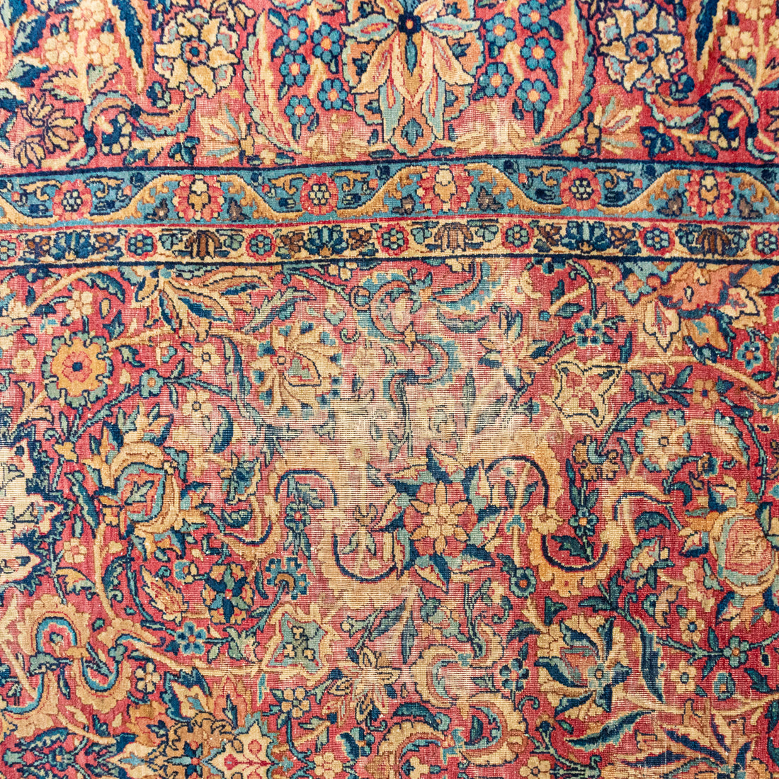 Hand Knotted Wool Superfine Antique Kashan Rug