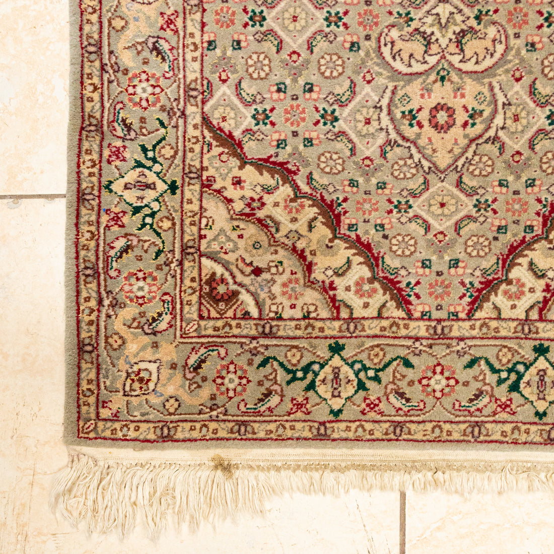 Wool Persian Style Runner 96"x31" Fringe Wear/Soiling