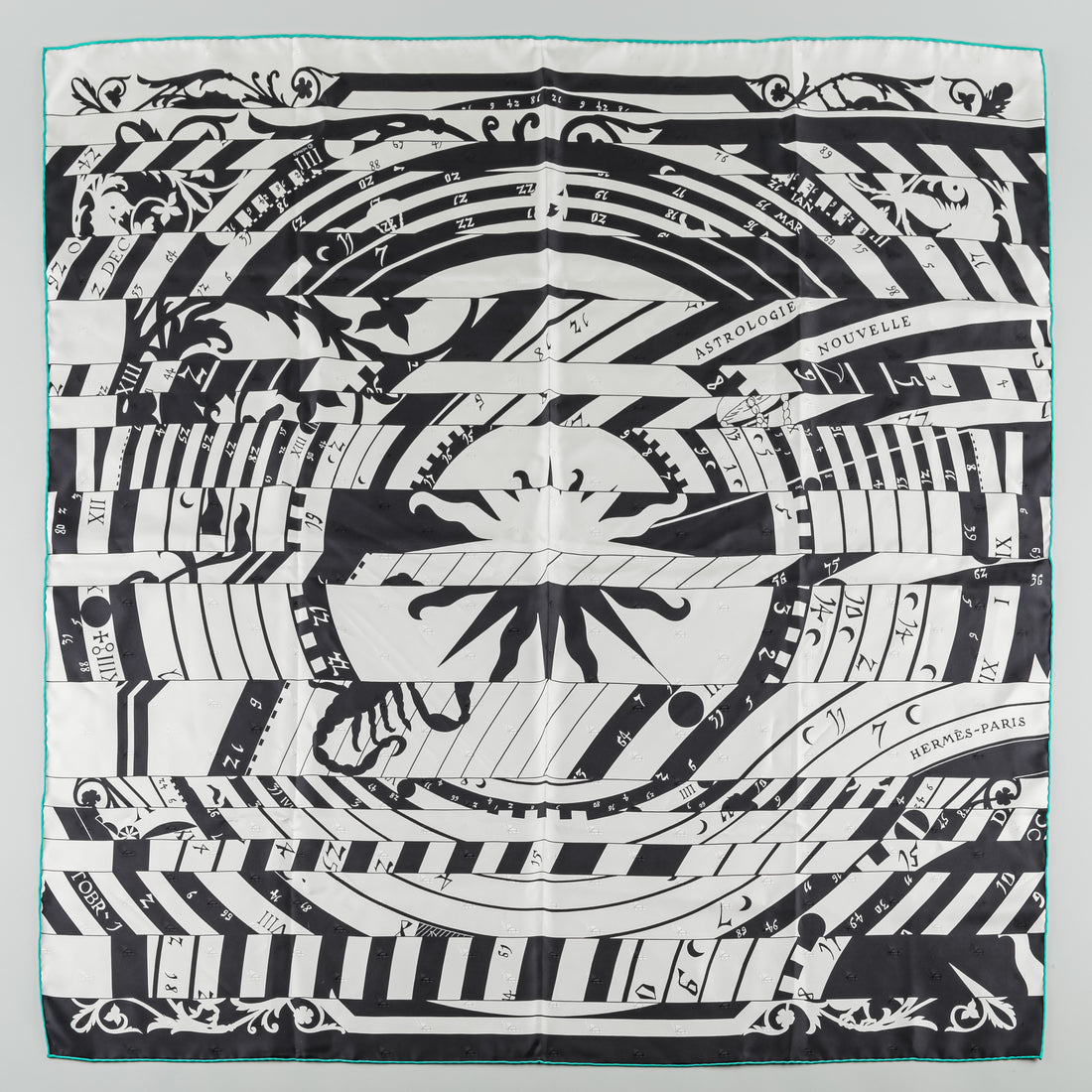 HERMES Astrologie Nouvelle Tattoo Silk Jacquard 90 Scarf