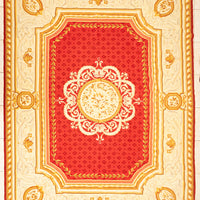 Aubusson Style Needlepoint Flatweave Wool Rug 134"x104"