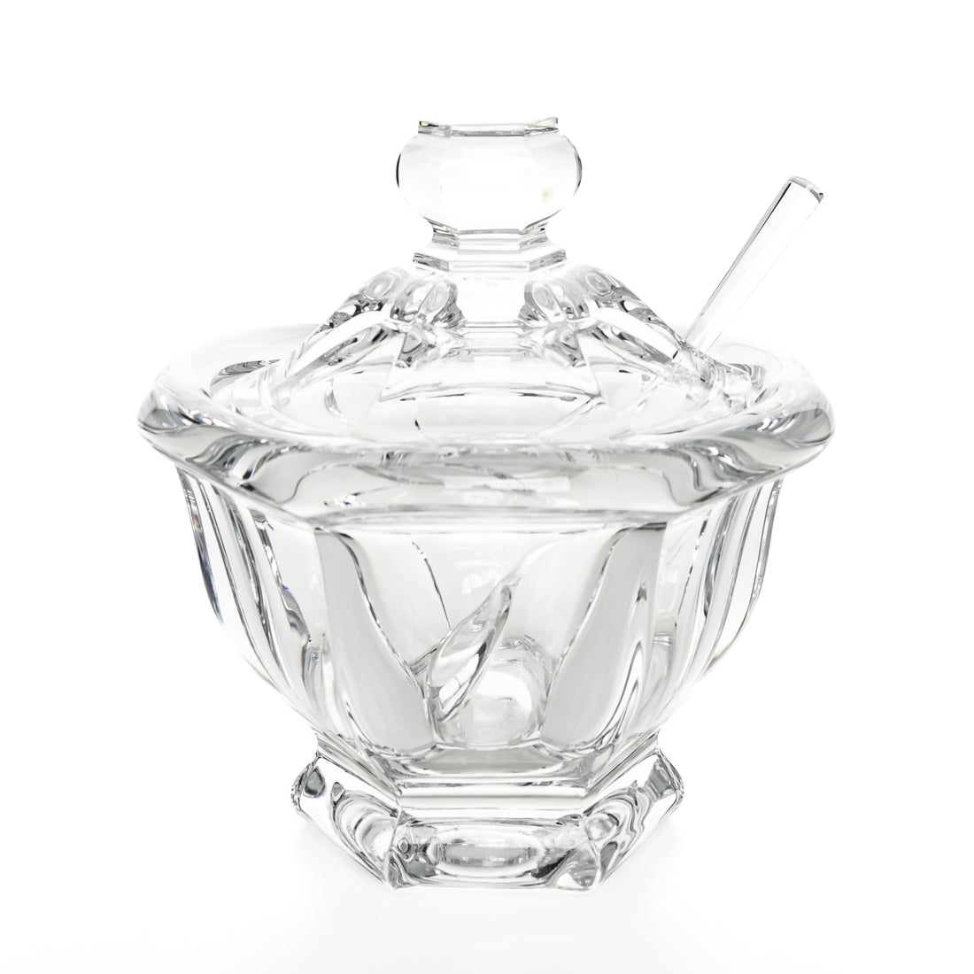 BACCARAT Harcourt Missouri Lidded Jam/Sauce Jar With Spoon