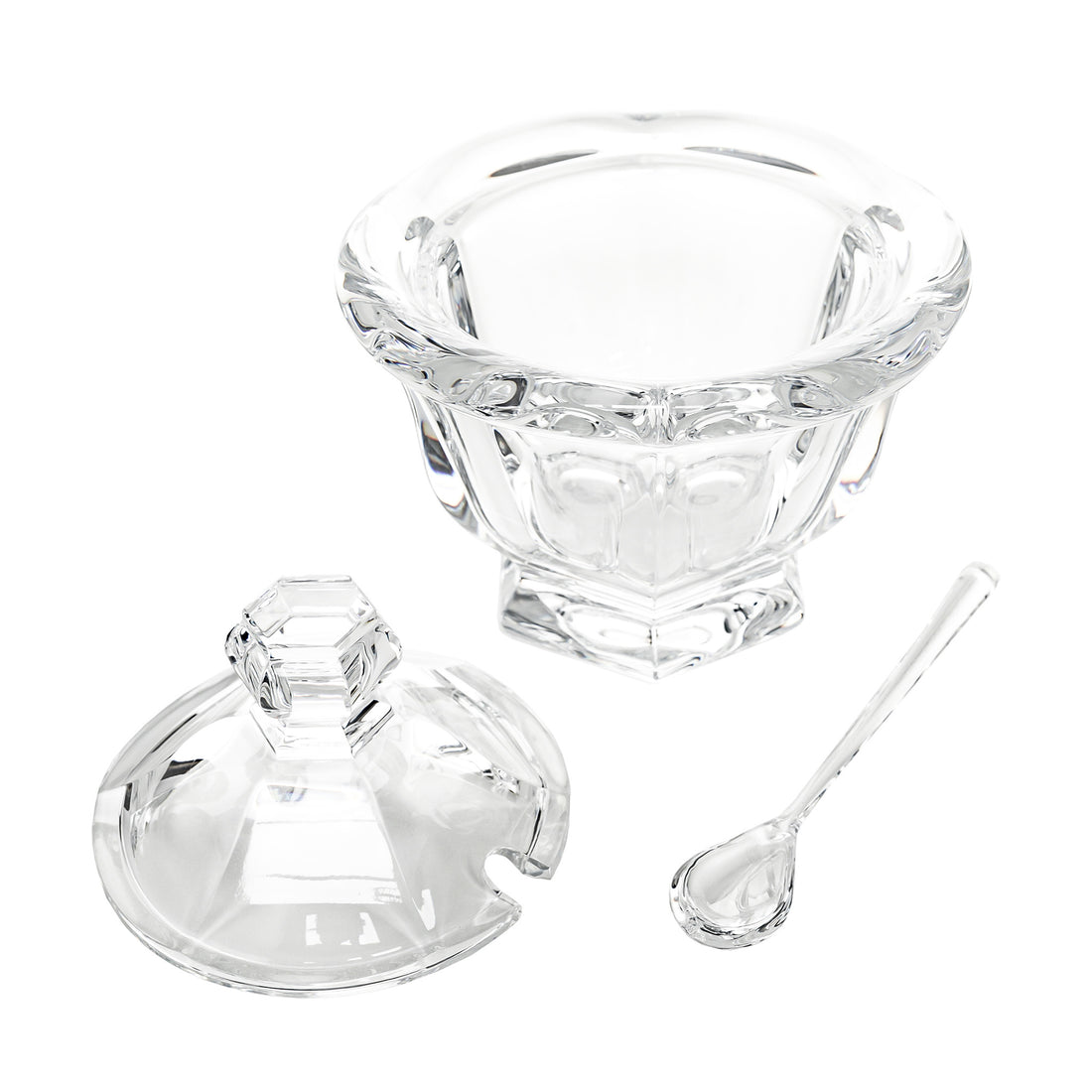 BACCARAT Harcourt Missouri Lidded Jam/Sauce Jar With Spoon