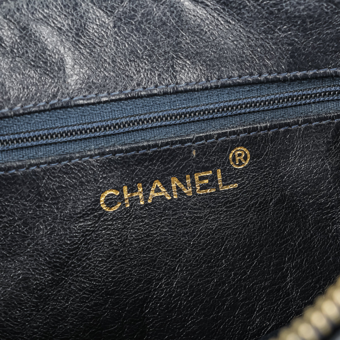 CHANEL Vintage Blue Quilted lambskin Tassel Camera Handbag