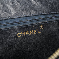 CHANEL Vintage Blue Quilted lambskin Tassel Camera Handbag