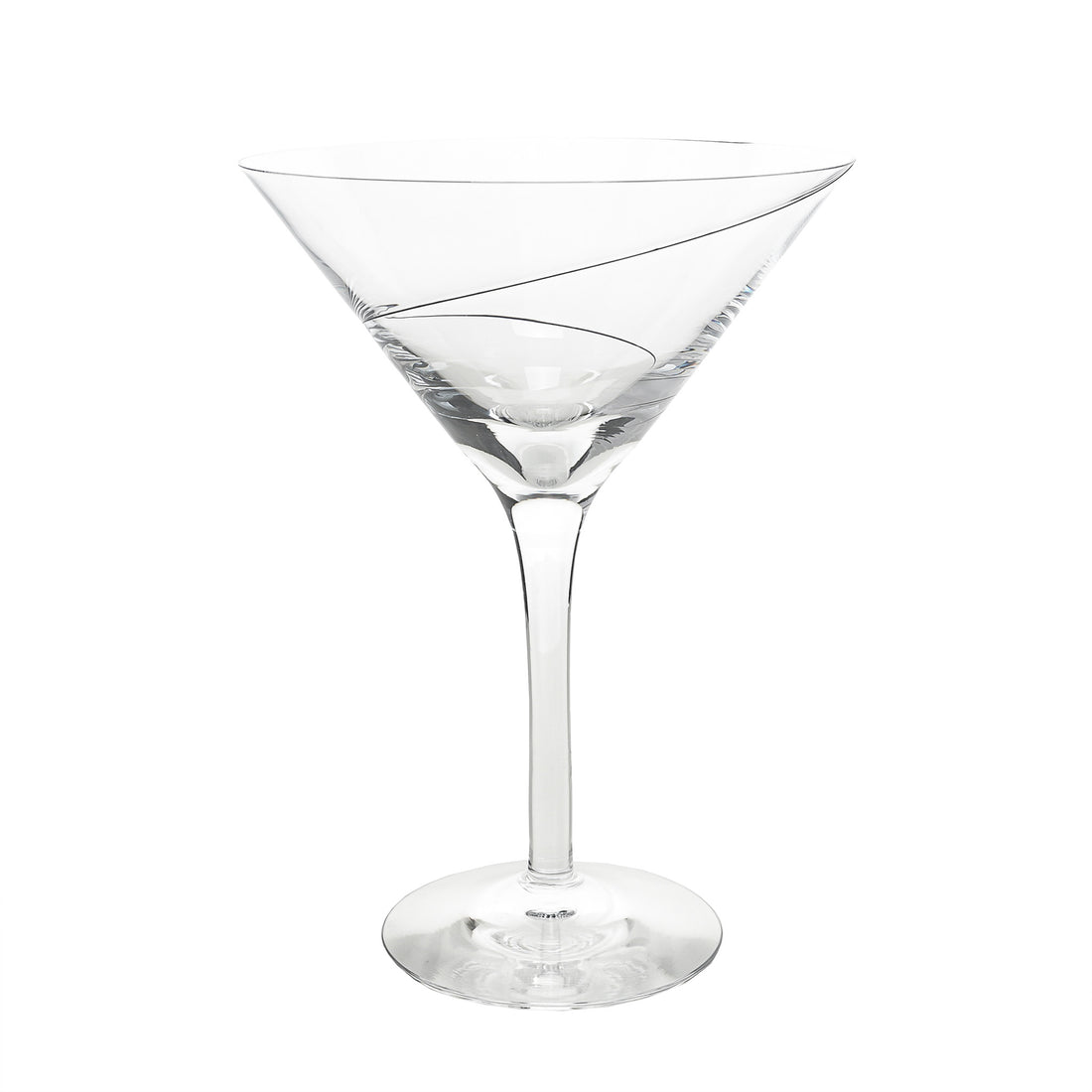 KOSTA BODA Line Black Cocktail/Martini Glasses Set Of 7