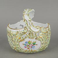 HEREND Queen Victoria Open Work Basket 7458