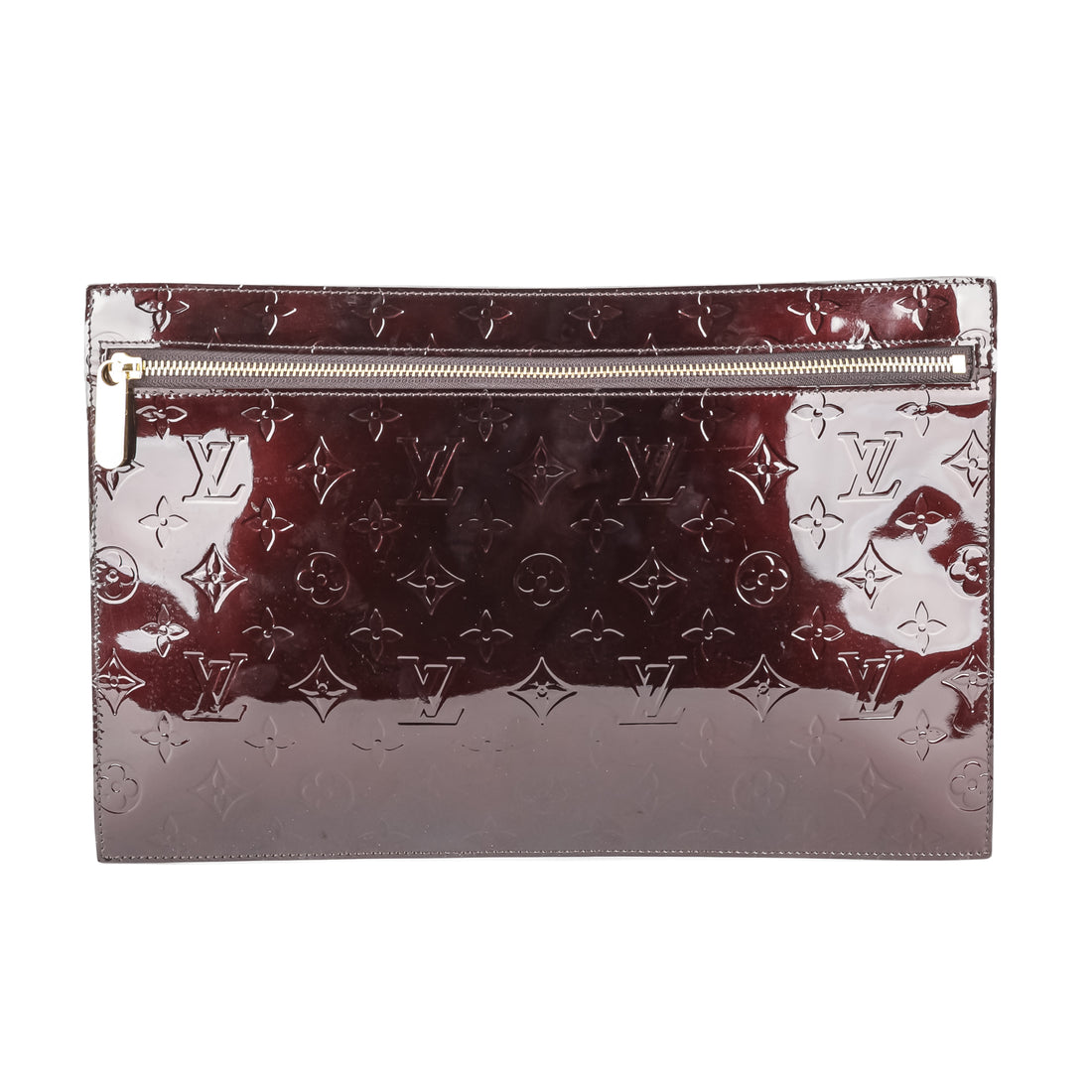 LOUIS VUITTON Vernis Pershing GM Clutch Handbag