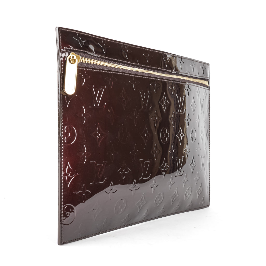 LOUIS VUITTON Vernis Pershing GM Clutch Handbag