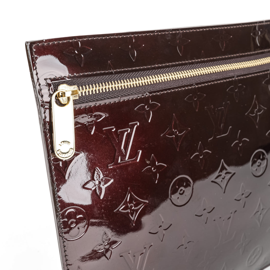 LOUIS VUITTON Vernis Pershing GM Clutch Handbag