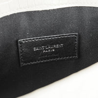 YVES SAINT LAURENT Uptown Croc-Effect Leather Pouch