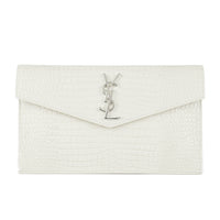 YVES SAINT LAURENT Uptown Croc-Effect Leather Pouch