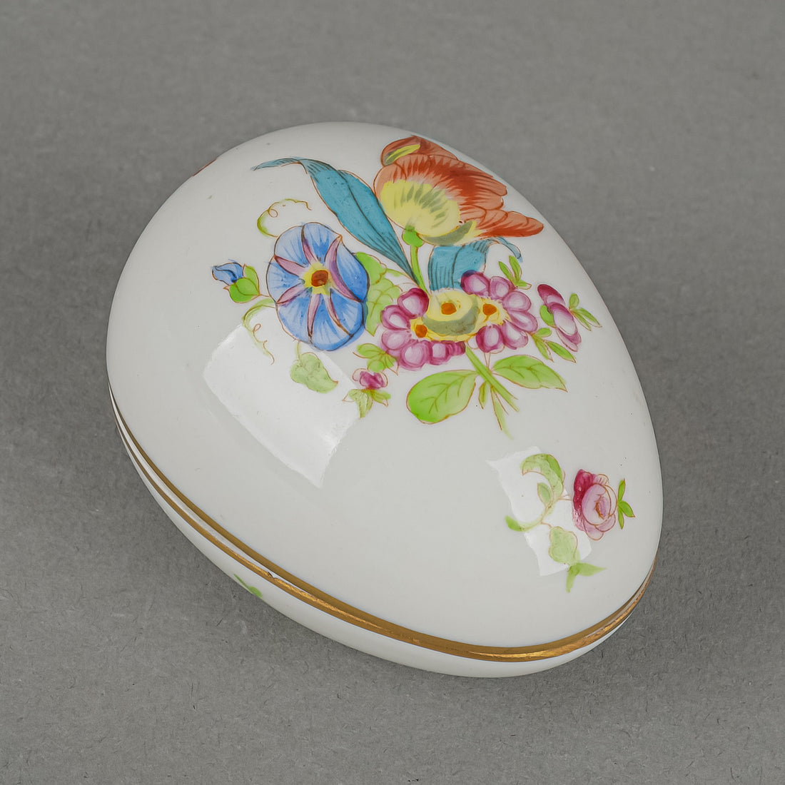 HEREND Floral Egg Box 6053