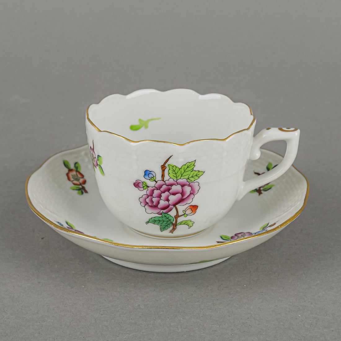 HEREND Queen Victoria Espresso Cup & Saucer 711