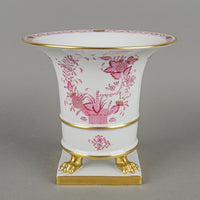 HEREND Indian Basket Pink Empire Vase 6401