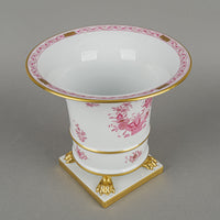 HEREND Indian Basket Pink Empire Vase 6401