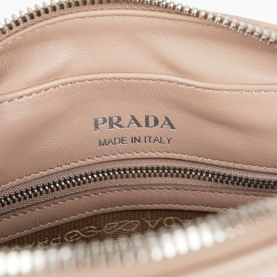 PRADA Diagram Beige Handbag