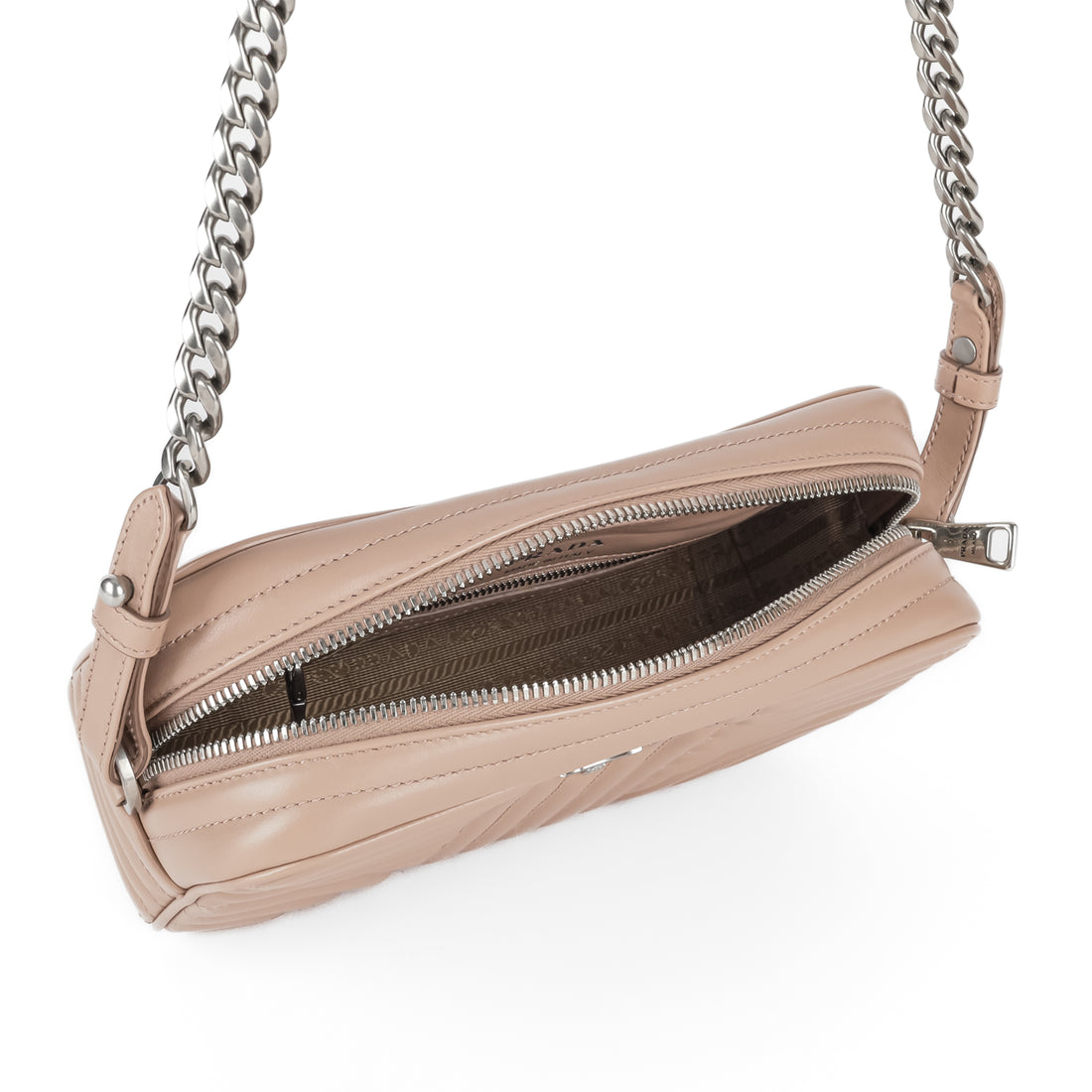 PRADA Diagram Beige Handbag