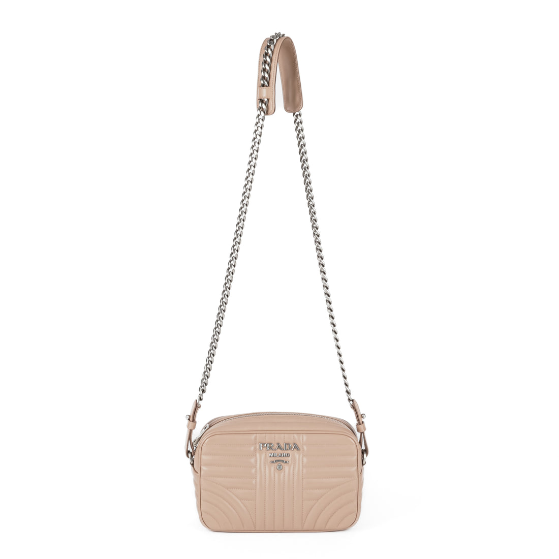 PRADA Diagram Beige Handbag