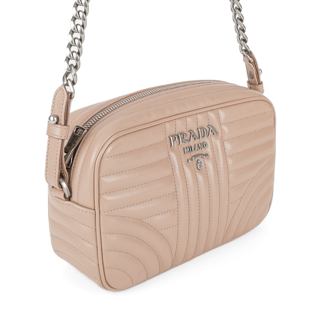 PRADA Diagram Beige Handbag