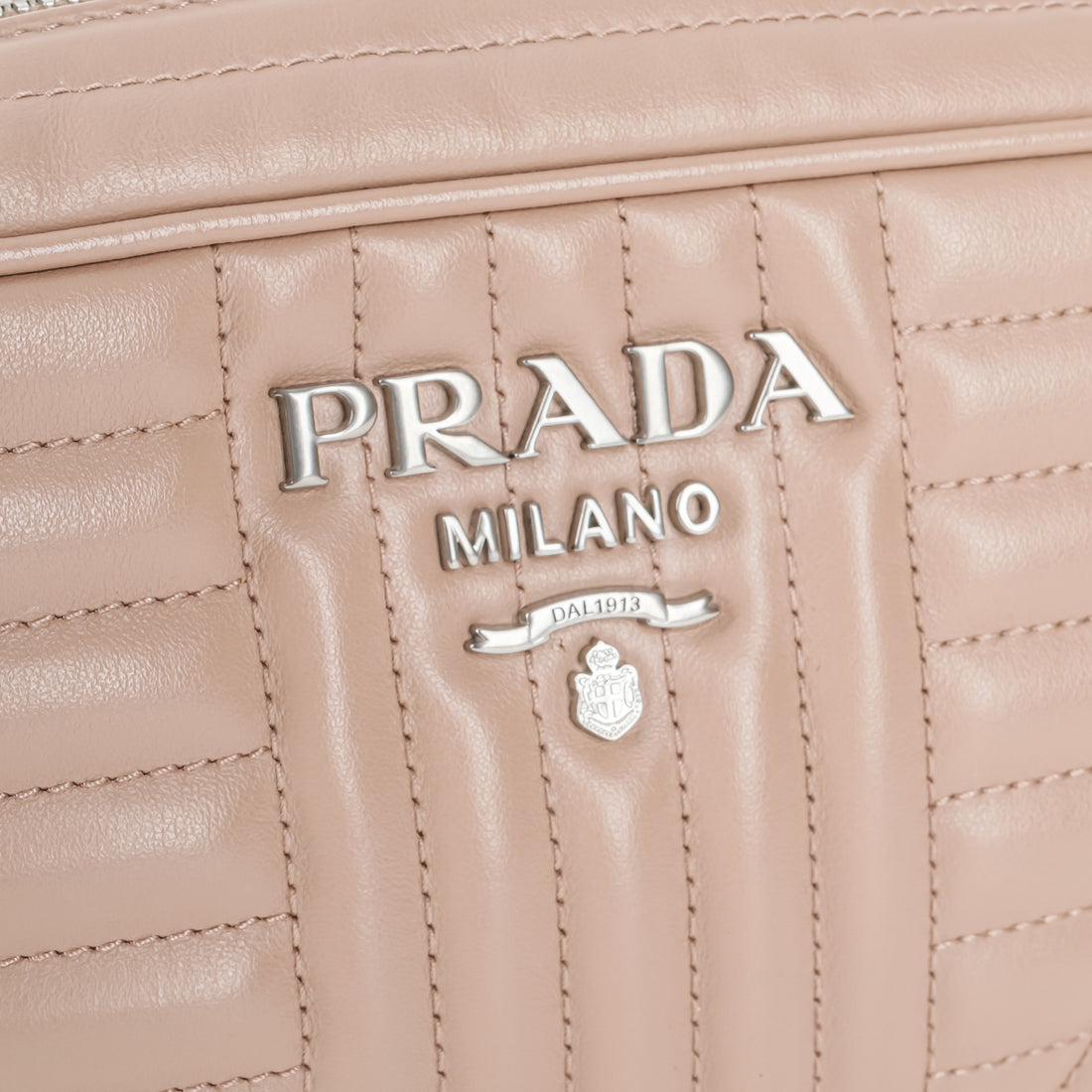 PRADA Diagram Beige Handbag
