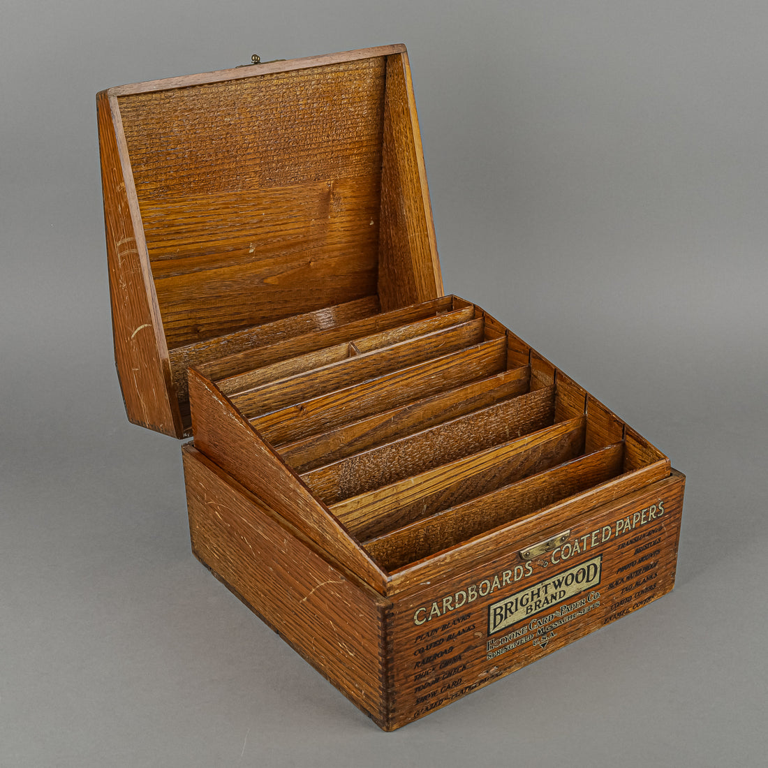 Vintage Oak Brightwood Paper Sample Box