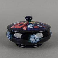 MOORCROFT Orchid Blue Covered Bowl
