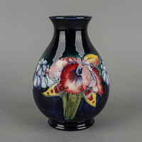 MOORCROFT Orchid Blue Ground Vase