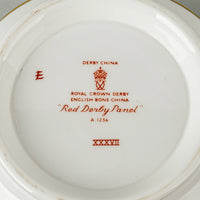 ROYAL CROWN DERBY Red Derby Panel Open Sugar Bowl Large