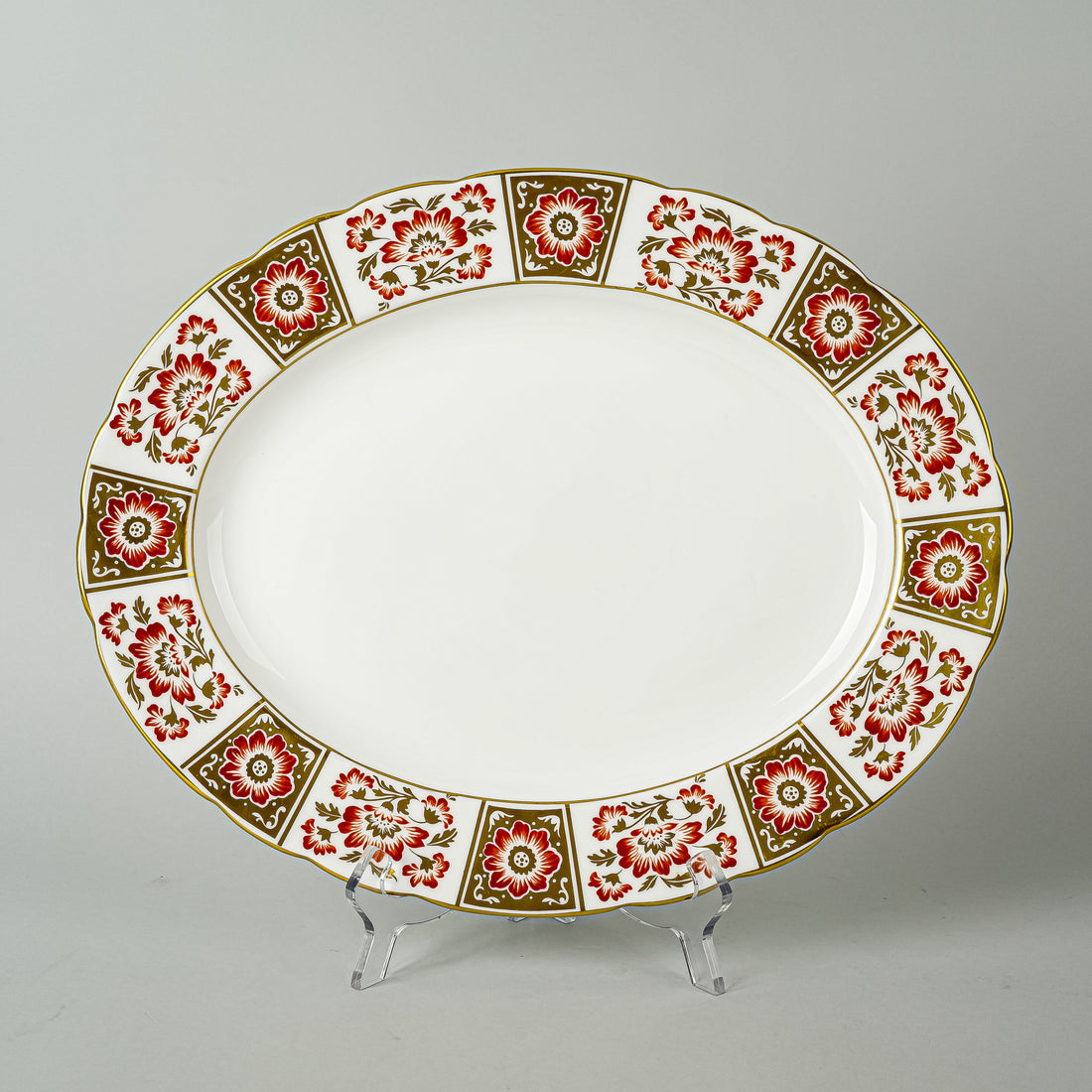 ROYAL CROWN DERBY Red Derby Panel Platter