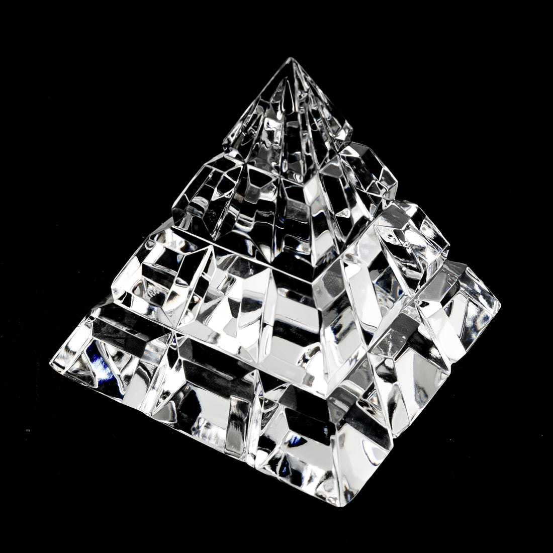 WATERFORD Cut Crystal Pyramid Paperweight