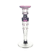 CHRISTIAN LACROIX Crystal Cut-To-Clear Candlestick - Amethyst Cased