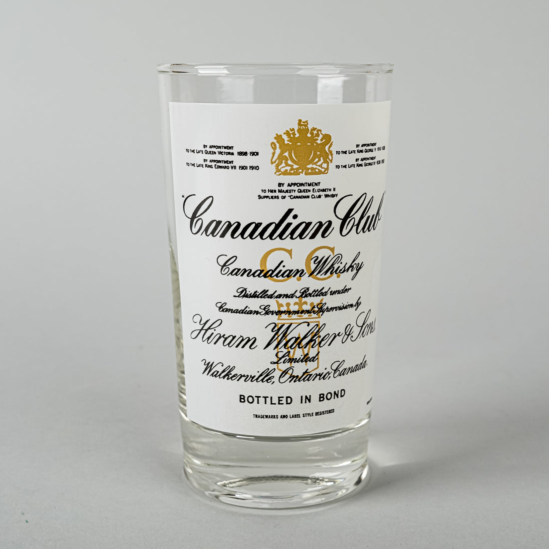 Vintage CGC Canadian Whisky Tumbler Set 4 Pieces