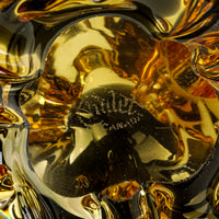 CHALET Free From Art Glass Ashtray - Amber
