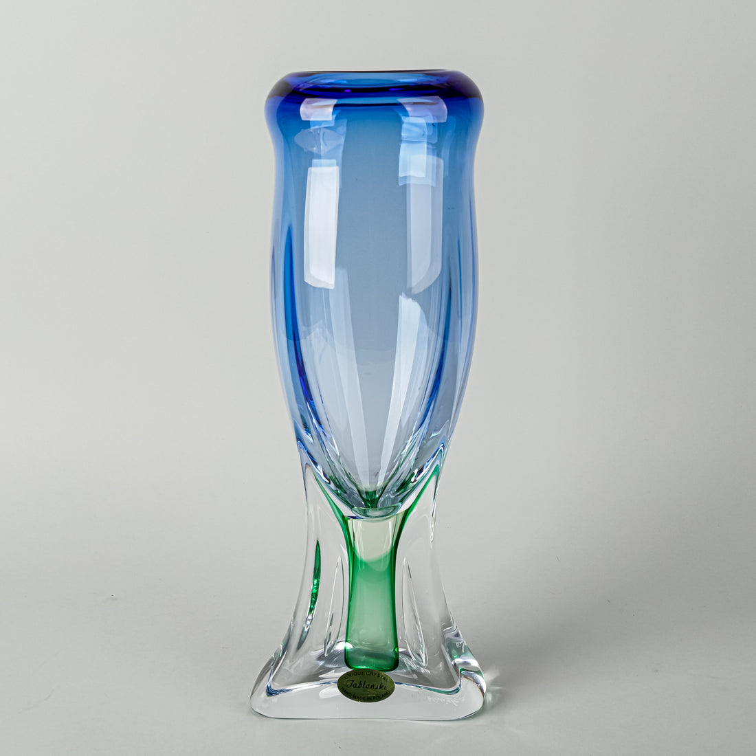 ADAM JABLONSKI Sommerso Art Glass Vase