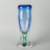 ADAM JABLONSKI Sommerso Art Glass Vase